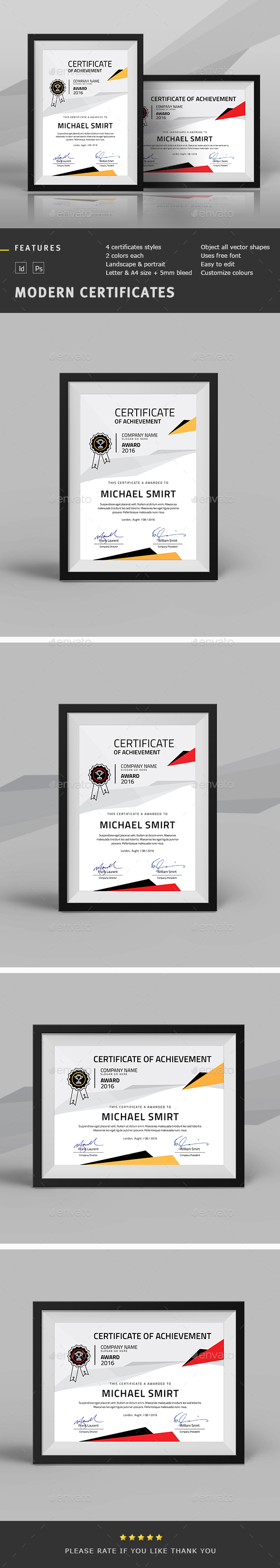 Modern Multipurpose Certificates - Certificates Stationery
