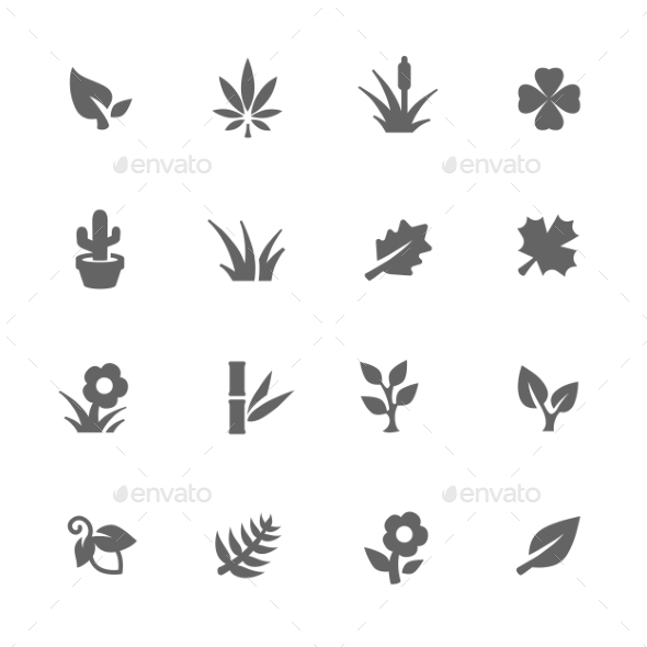 Simple Plants Icons - Icons