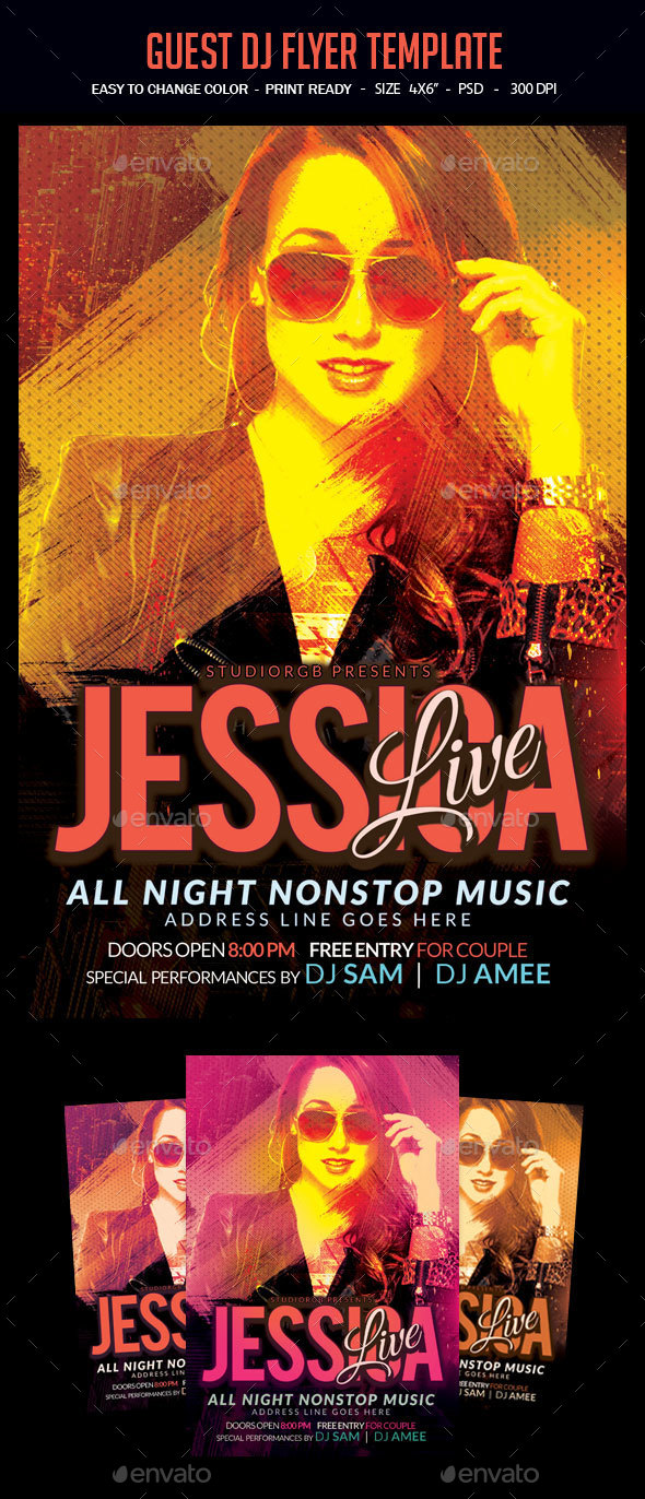 Guest Dj Party Flyer - Clubs & Parties Events