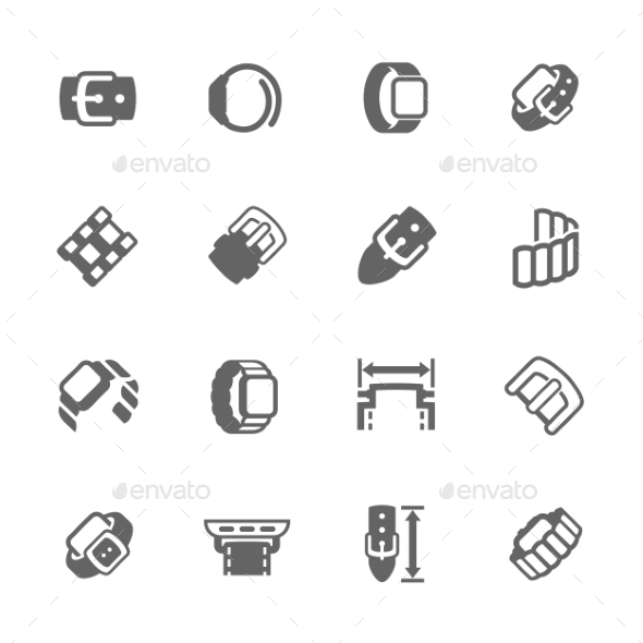 Simple Watch Band Icons - Icons