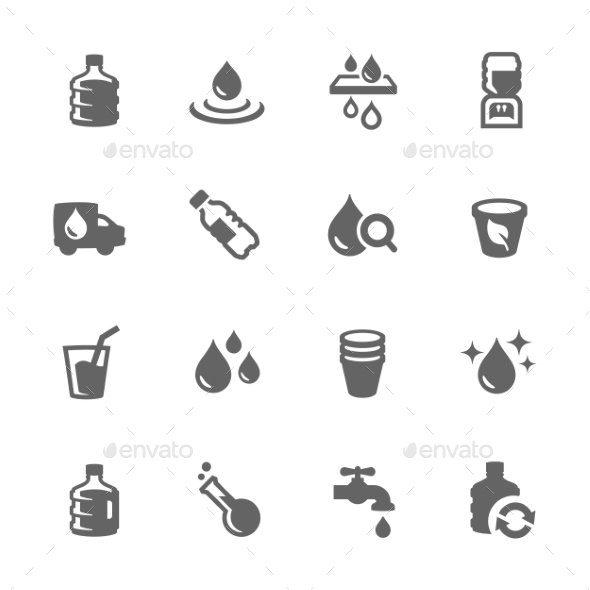 Simple Water Icons - Icons