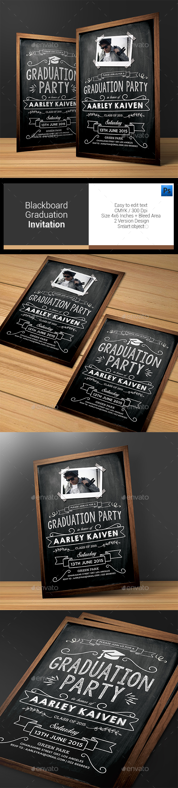 Blackboard Graduation Invitation - Invitations Cards & Invites