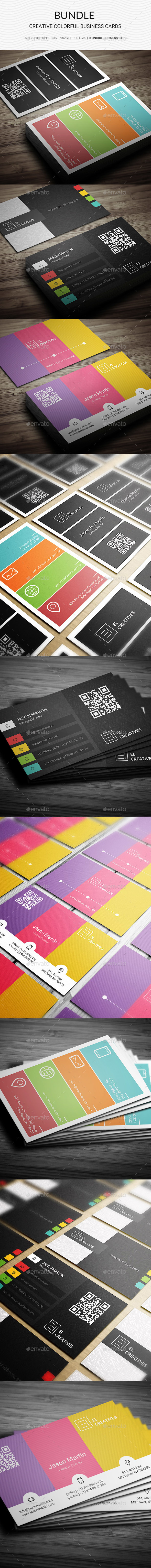 Bundle - Creative Colorful Business Card - 153 - Creative Business Cards