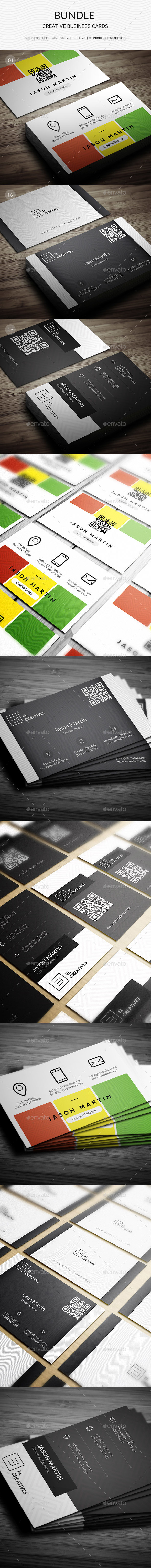 Bundle - Creative Corporate Business Cards - 154 - Corporate Business Cards