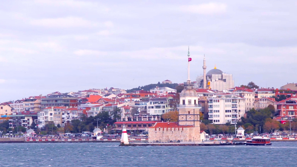 Maiden's Tower At Istanbul Boshporus