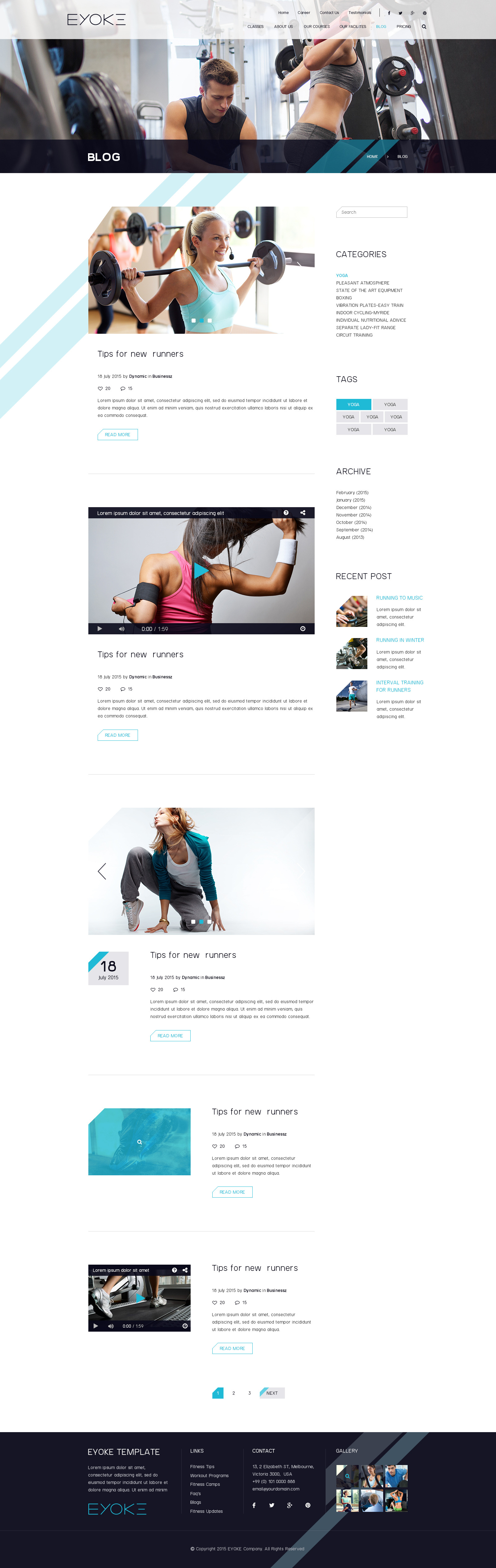 Eyoke - Fitness Onepage PSD Template by Wutip | ThemeForest