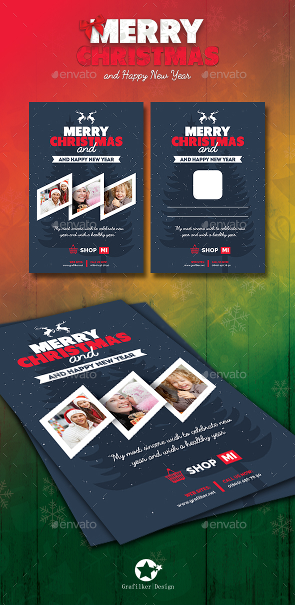 Christmas Postcard Templates - Cards & Invites Print Templates