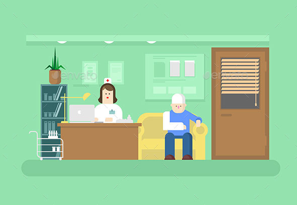 Reception of Doctor in Clinic - Health/Medicine Conceptual