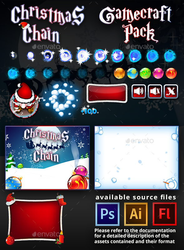 Christmas Chain Game Assets - Game Assets