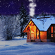 Snowy House In The Night Woods - VideoHive Item for Sale