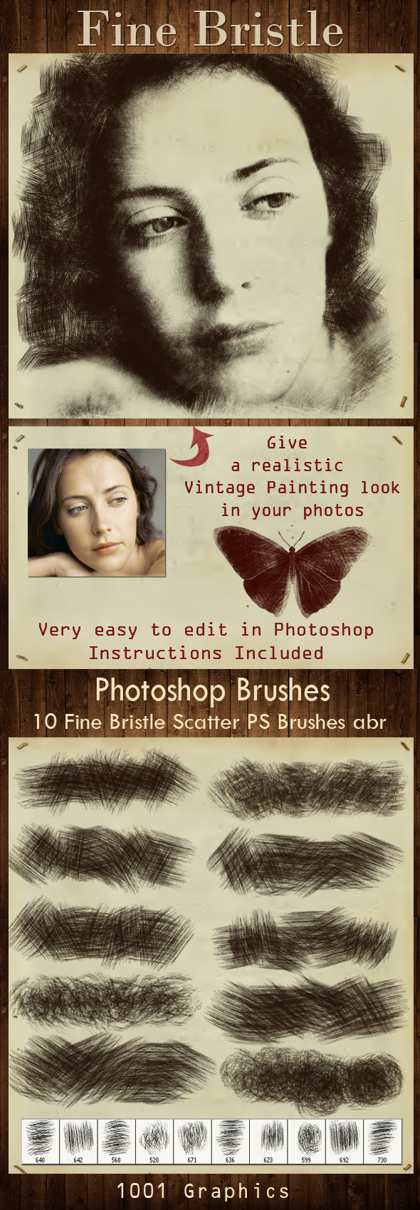 10 Fine Bristle Scatter PS Brushes abr - Photoshop Add-ons
