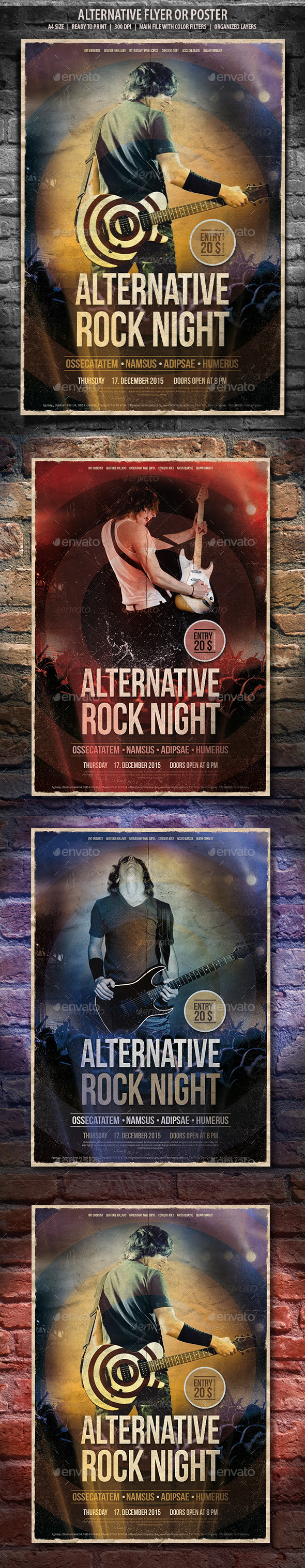 Flyer Alternative Rock - Concerts Events