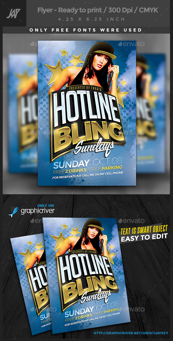 Hotline Bling Party Flyer - Clubs & Parties Events