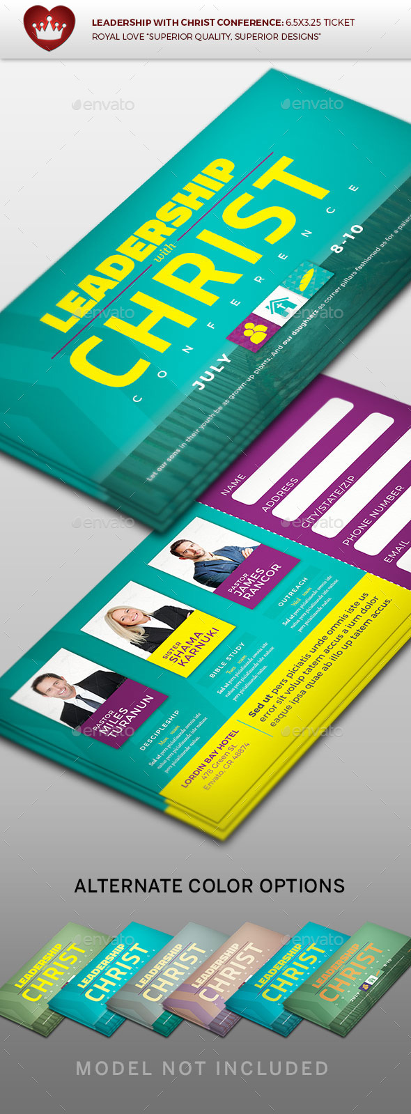 Leadership with Christ Registration Ticket - Miscellaneous Print Templates