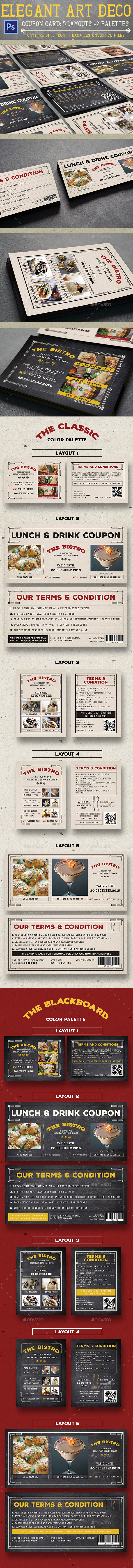 Elegant Art Deco Coupon Card - Loyalty Cards Cards & Invites