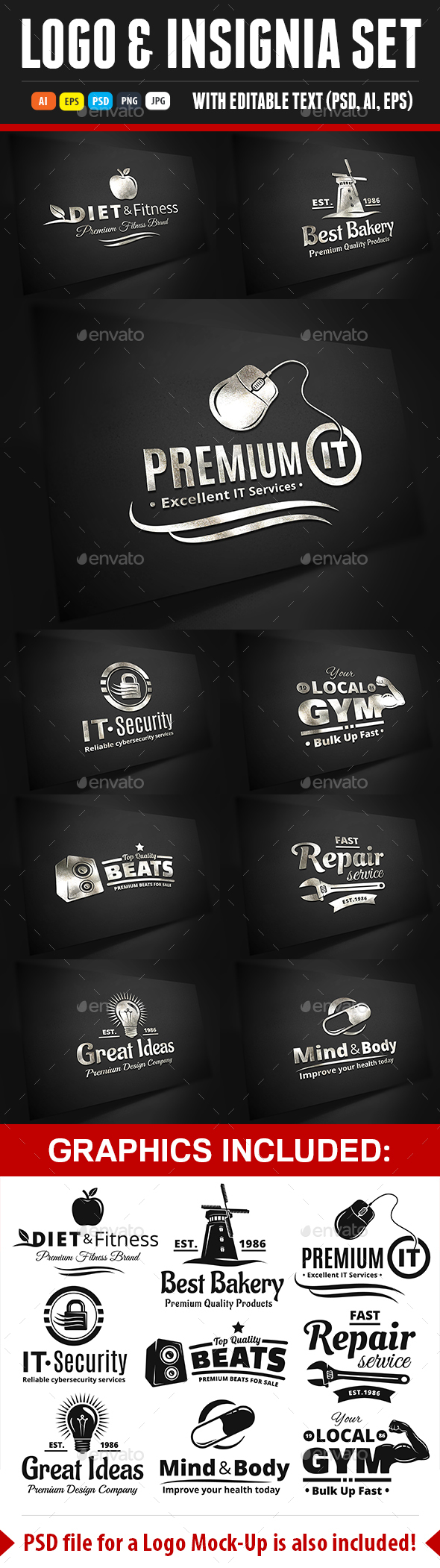 Logo Label Insignia And Icon Set - Badges & Stickers Web Elements