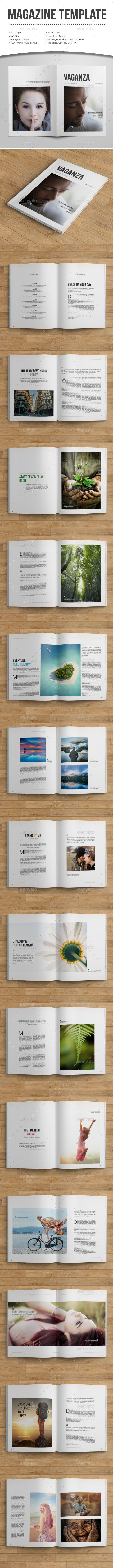 Minimal MagazineTemplate - Magazines Print Templates