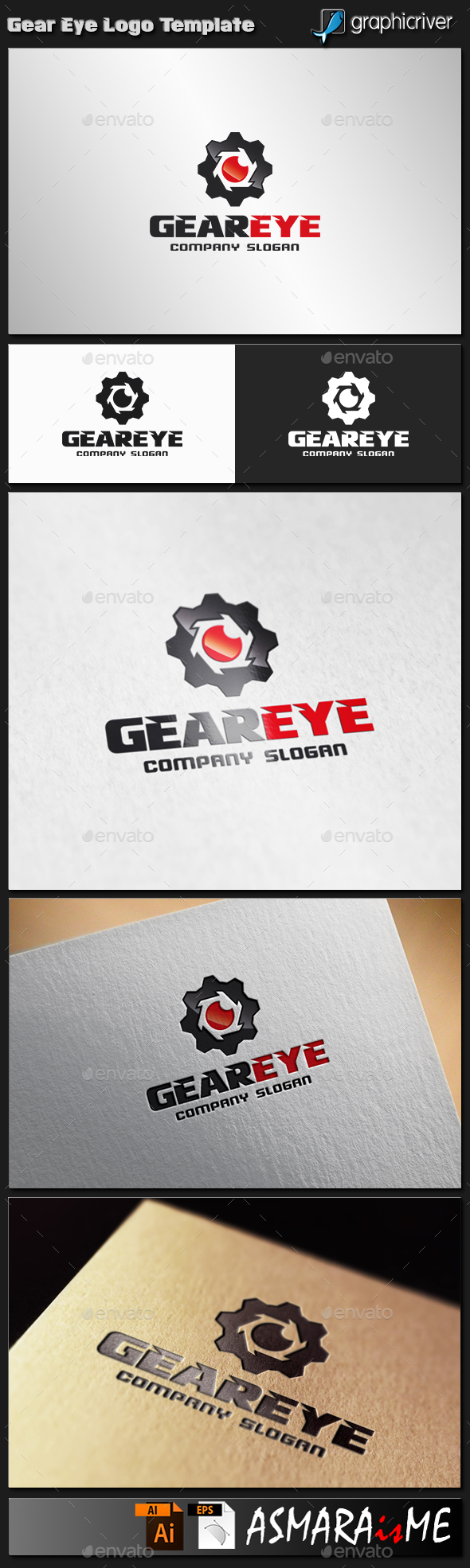 Gear Eye Logo - Abstract Logo Templates