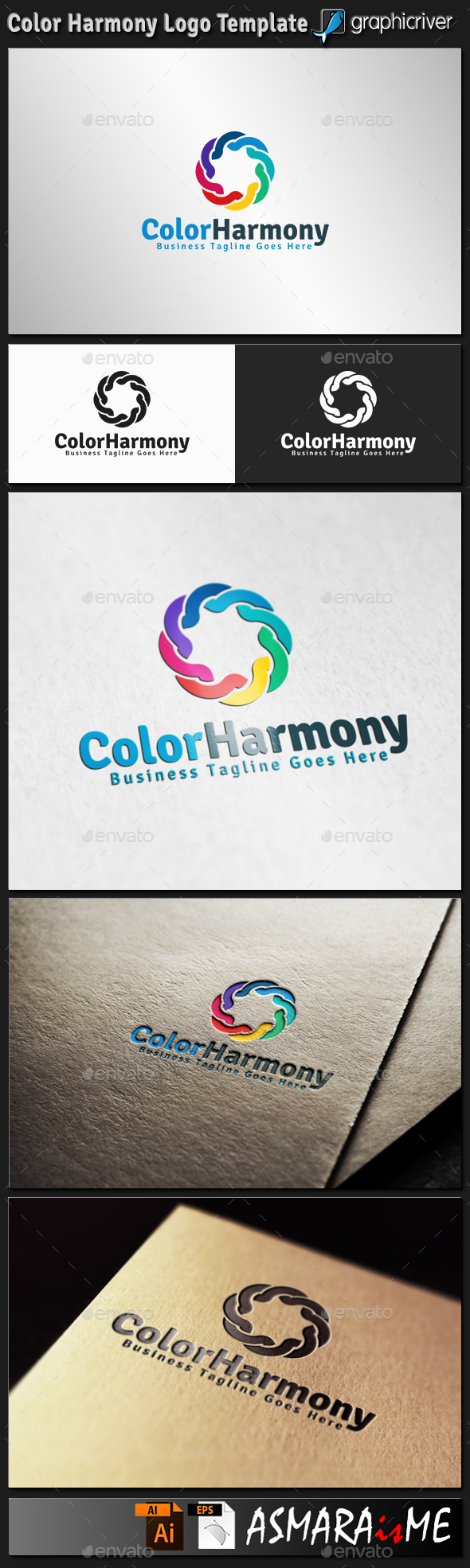 Color Harmony Logo - Abstract Logo Templates