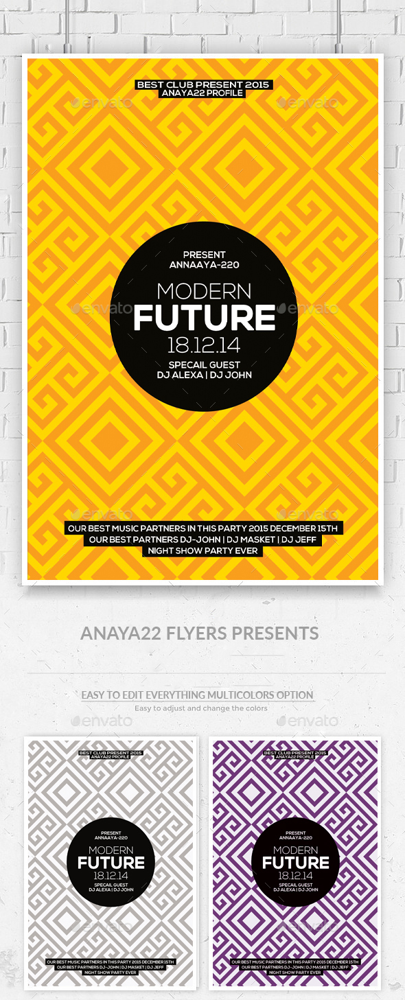 Minimal Abstract Flyers - Clubs & Parties Events
