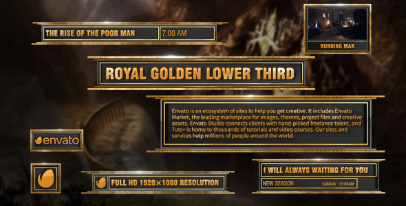Royal Golden Lower Thirds