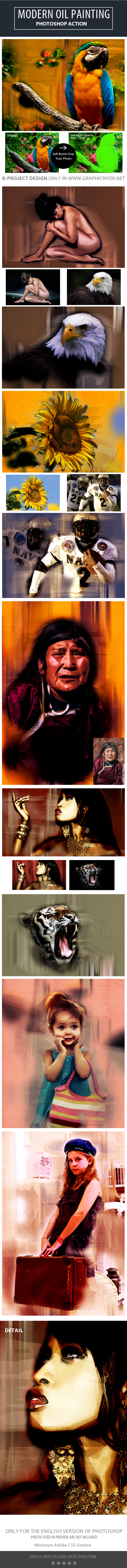 Modern Oil Painting Photoshop Action - Photo Effects Actions