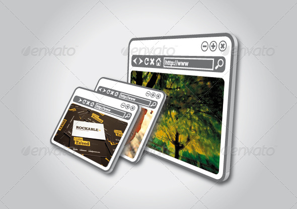 3D-Style Browser Screenshot Pack 