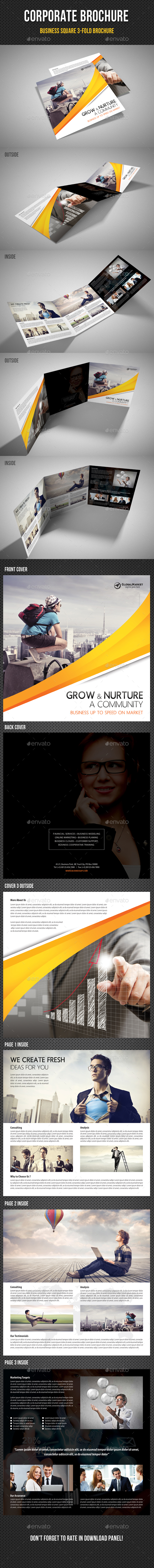 Corporate Business Square 3-Fold Brochure V05 - Corporate Brochures