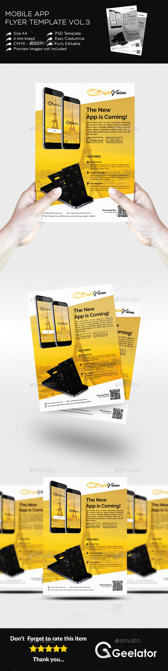 Mobile App Flyer Template Vol 3 - Commerce Flyers