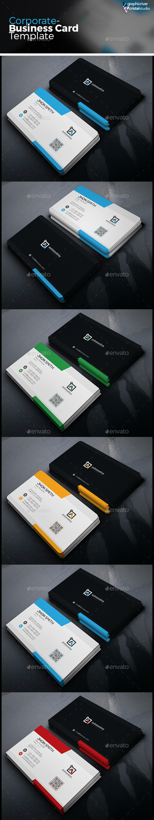 Clean Corporate Business Card - Corporate Business Cards