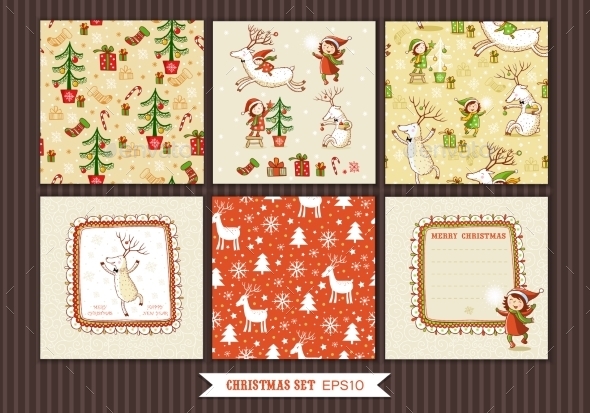 Set of Christmas Backgrounds - Christmas Seasons/Holidays