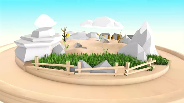 3D Cartoon Train 4k Looped alt