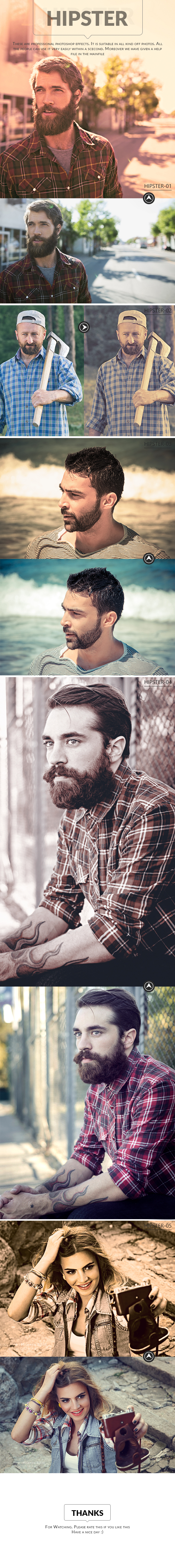 Hipster - Photo Effects Actions
