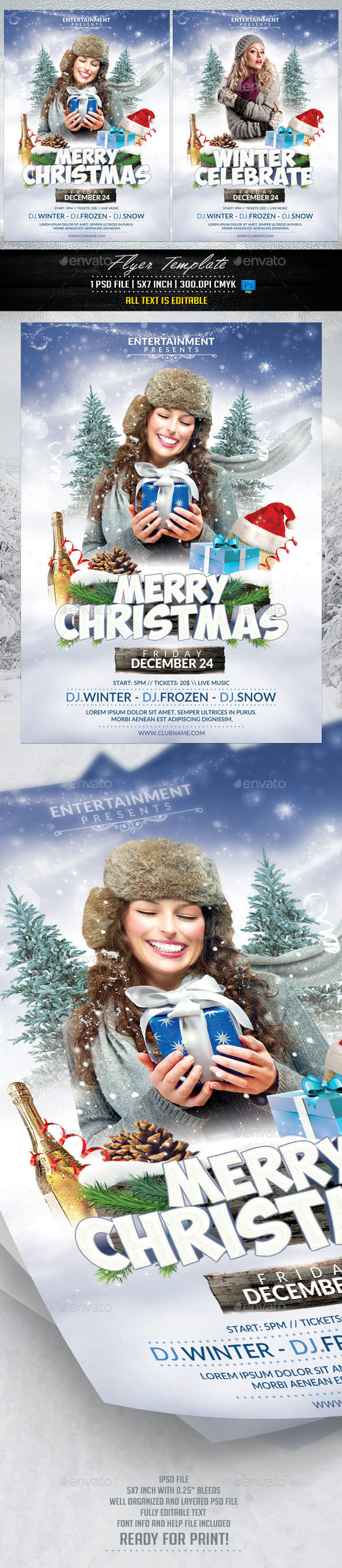 Merry Christmas Flyer - Holidays Events