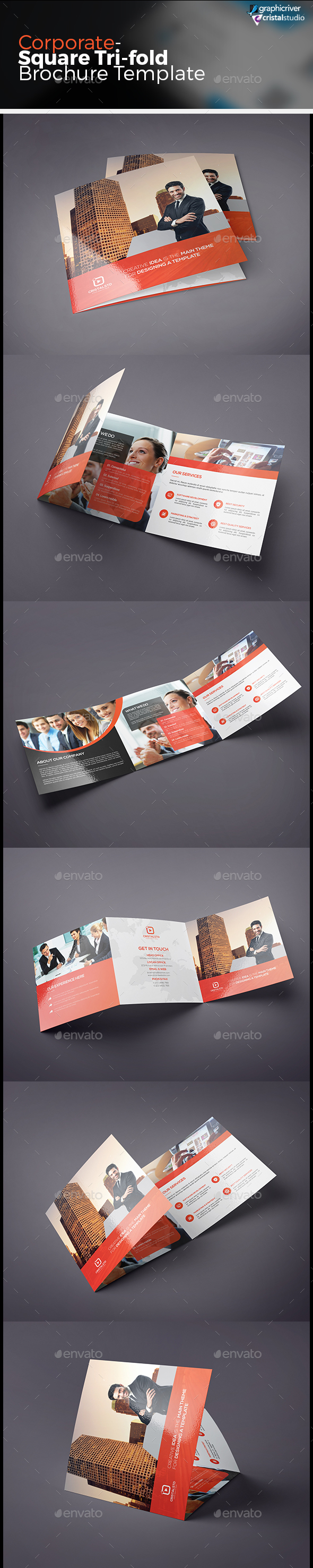 Square Tri-fold Brochure - Corporate Brochures