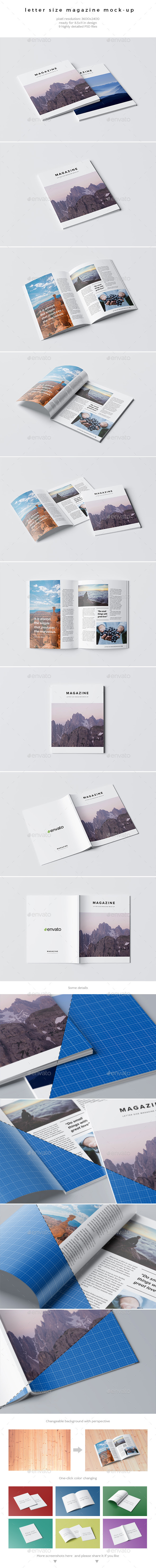 Letter Size Magazine Mock-Up - Magazines Print