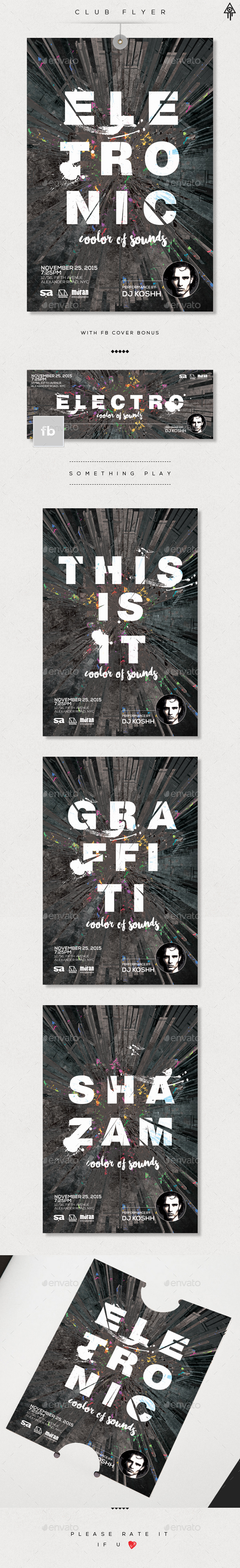 Club DJ Flyer Facebook Cover - Events Flyers