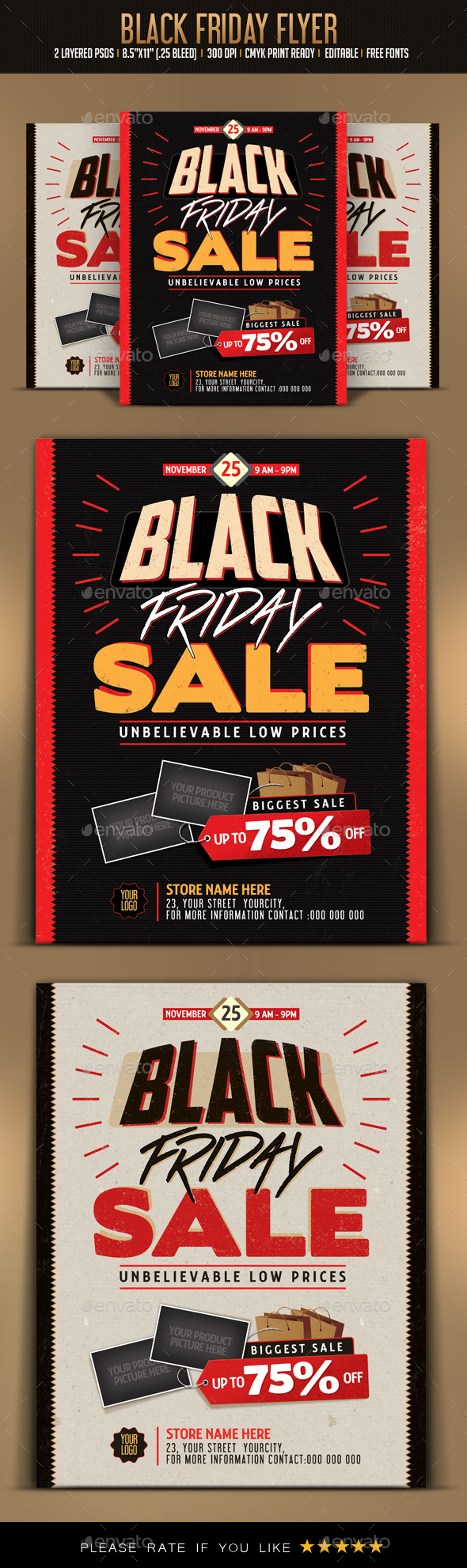 Black Friday Sale Flyer - Flyers Print Templates