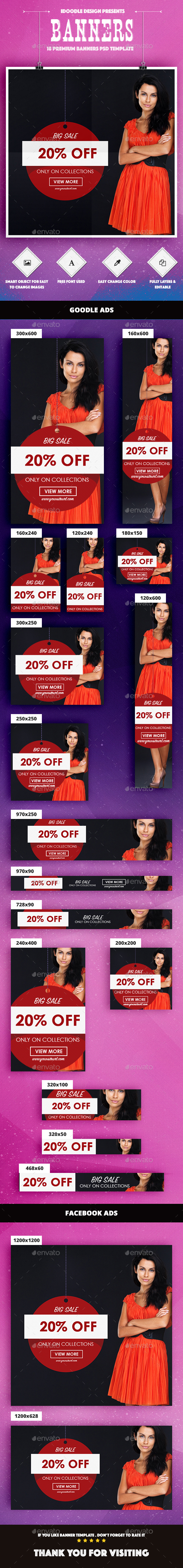 Fashion Banners Ad - Banners & Ads Web Elements