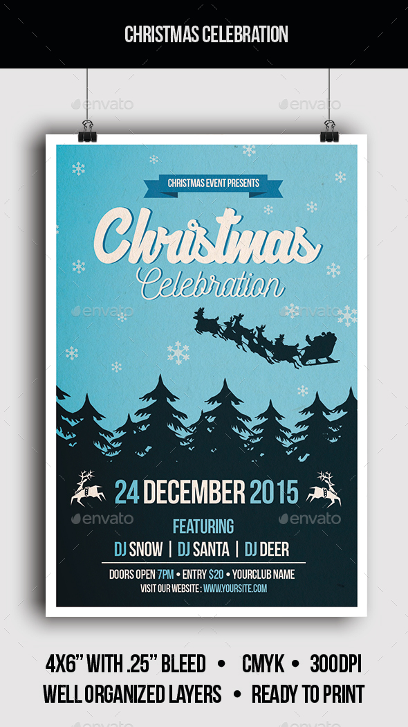 Christmas Celebration - Flyer - Clubs & Parties Events