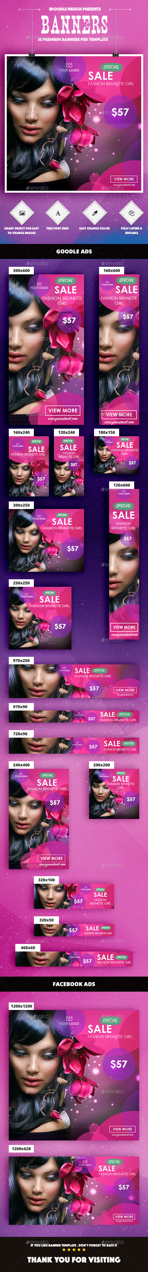Fashion Banners Ad - Banners & Ads Web Elements