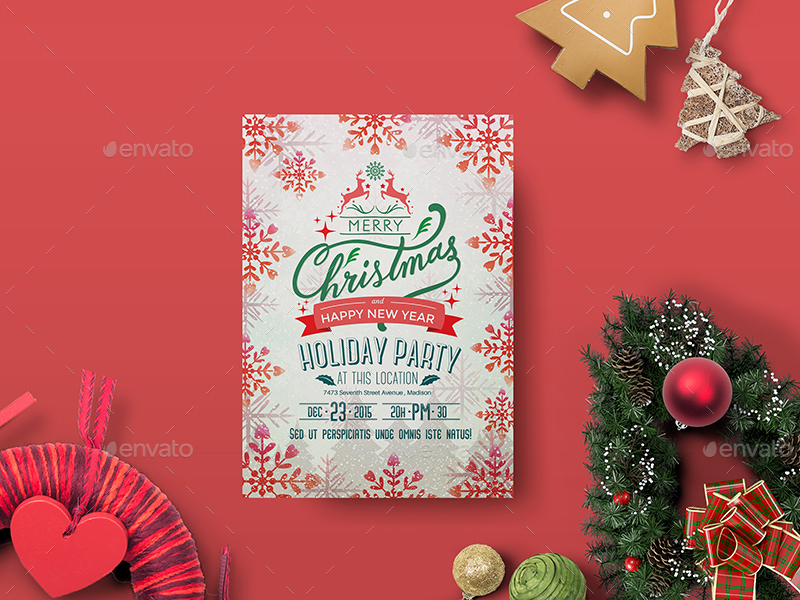 merry banner generator christmas by Flyer GraphicRiver Template Party Holiday wutip2