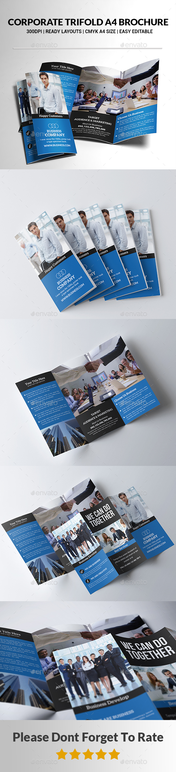 Corporate Trifold A4 Brochure - Corporate Brochures