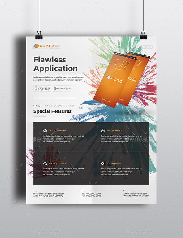 Mobile App Flyer Template - Corporate Flyers