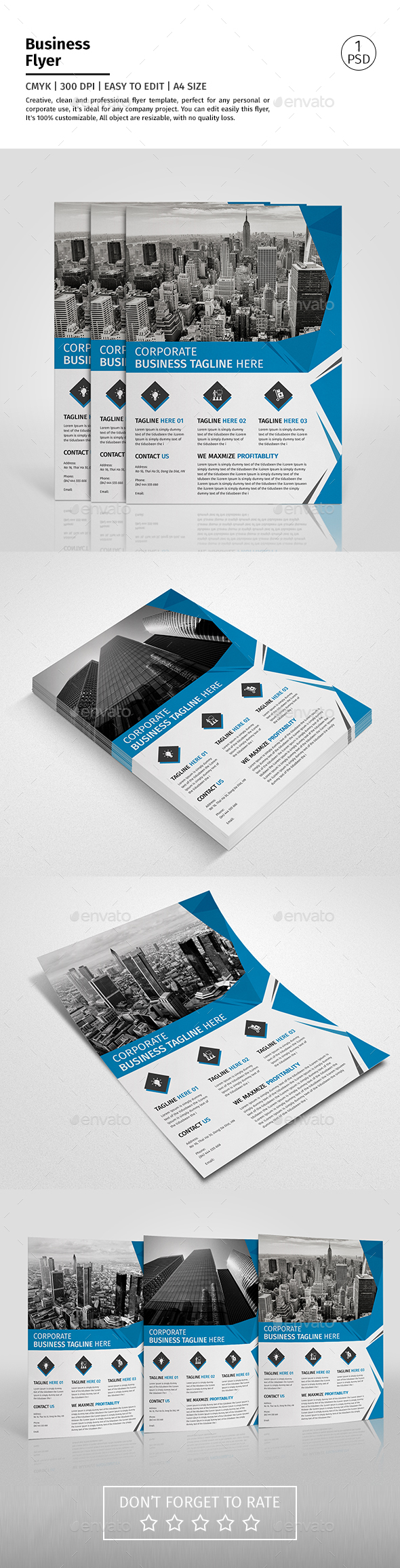 A4 Corporate Business Flyer Template Vol 09 - Corporate Flyers