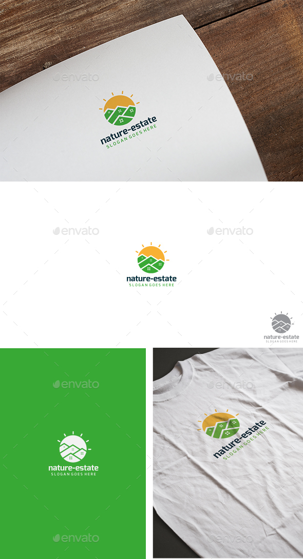 Sun Real Estate Logo - Buildings Logo Templates