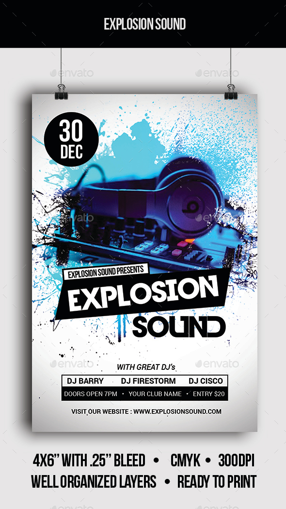 Explosion Sound - Flyer - Clubs & Parties Events