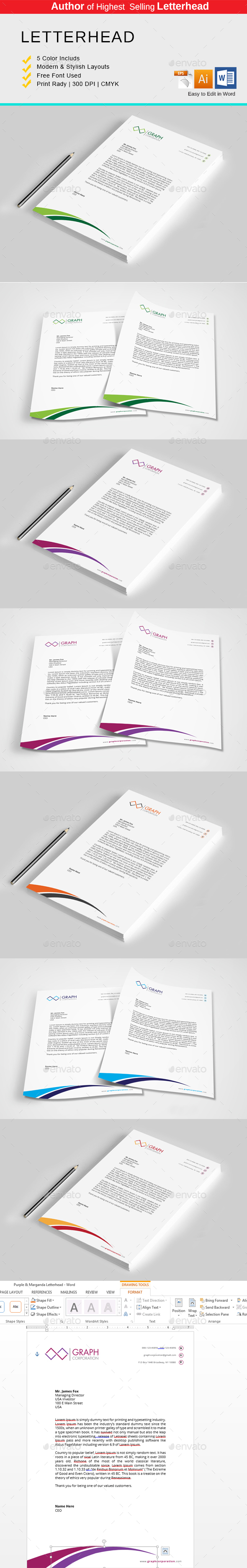 Letterhead - Stationery Print Templates