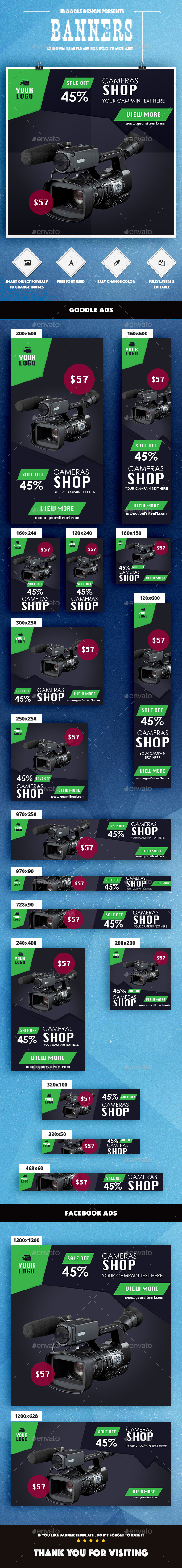 Tech / Cameras Banners Ad - Banners & Ads Web Elements