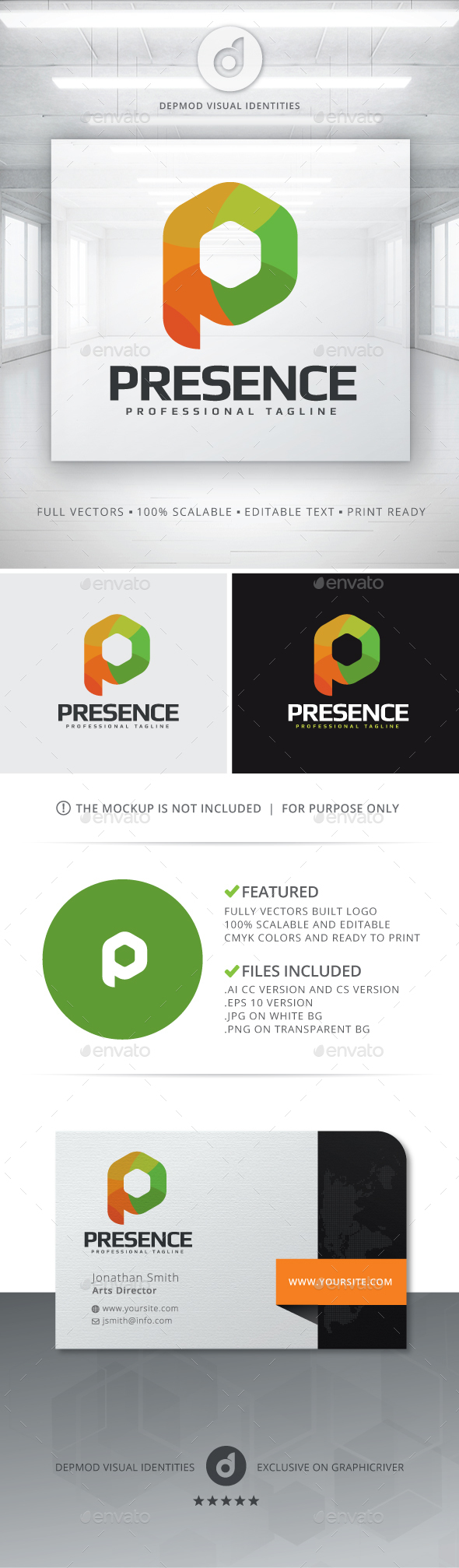 Presence Logo - Letters Logo Templates